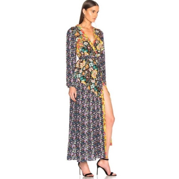 Frame Vibrant Wrap Floral Maxi Dress - Picture 5 of 7